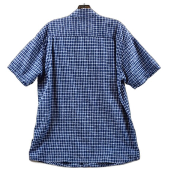 Patagonia Shirt Mens XL Blue Plaid Short Sleeve Button Up Organic Cotton Casual - Picture 3 of 7
